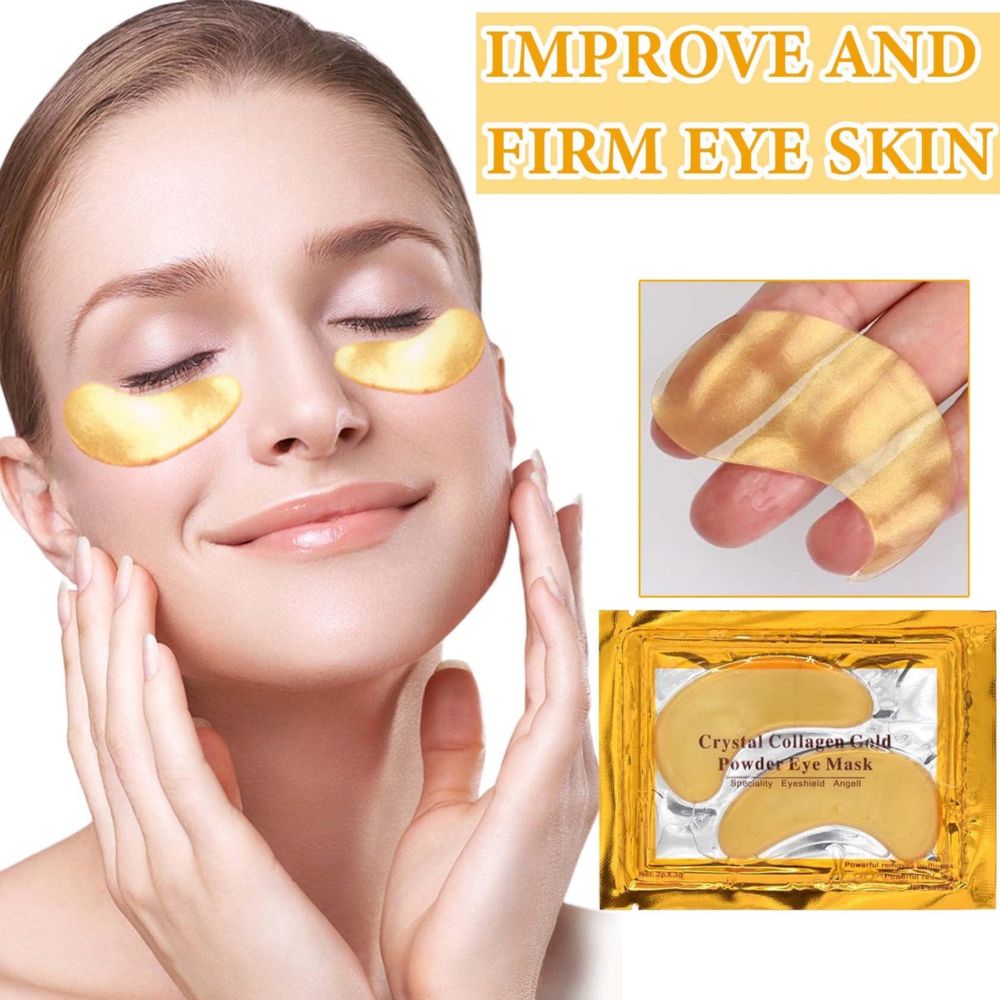 LZYLLS 60 Pcs 24K Gold Under Eye Patches,Under Eye Mask for Puffy Eyes Dark Circles Eye Bags Fine Lines,Moisturizing & Hydrating Under Eye Gel Pads Eye Patch Treatment Masks for Eye Skin Care