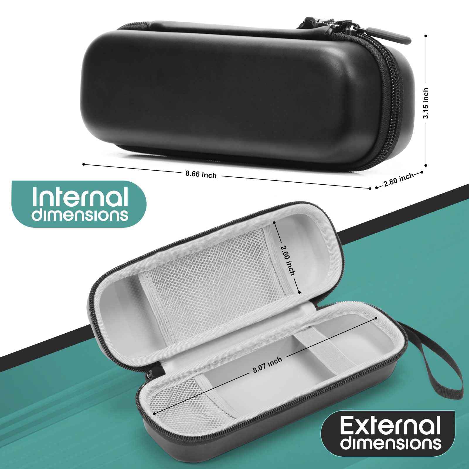 SnawikiBag Toothbrush Travel Case Compatible with Oral-B Pro 1000 3000 5000 7000 7500 9600/ for Philips/for Sonicare/for ProtectiveClean 4100 5100 6500 7500 Electric Toothbrush (Only Case-Black/Gray)