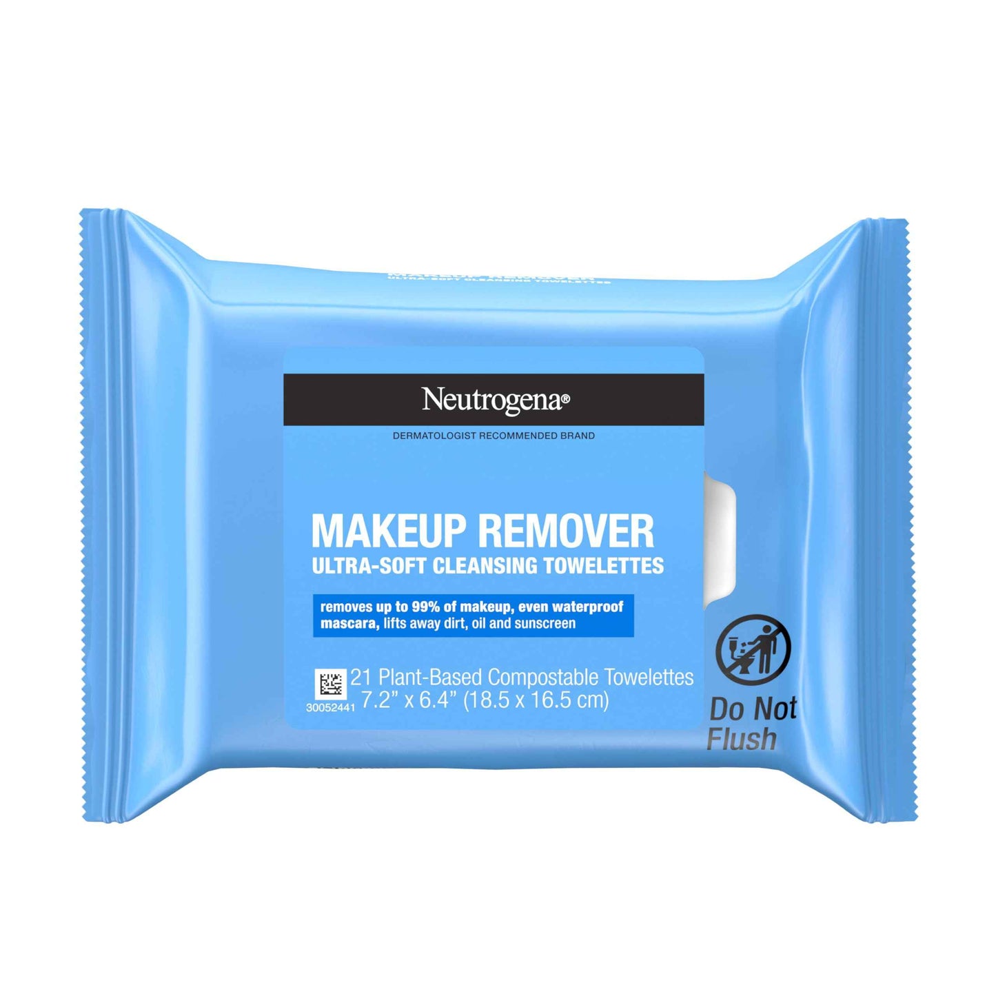 Neutrogena Makeup Remover Wipes, Daily Facial Cleanser Towelettes, Gently Cleanse and Re-move Oil & Waterproof Makeup, Alcohol-Free Makeup Wipes, 21 ct