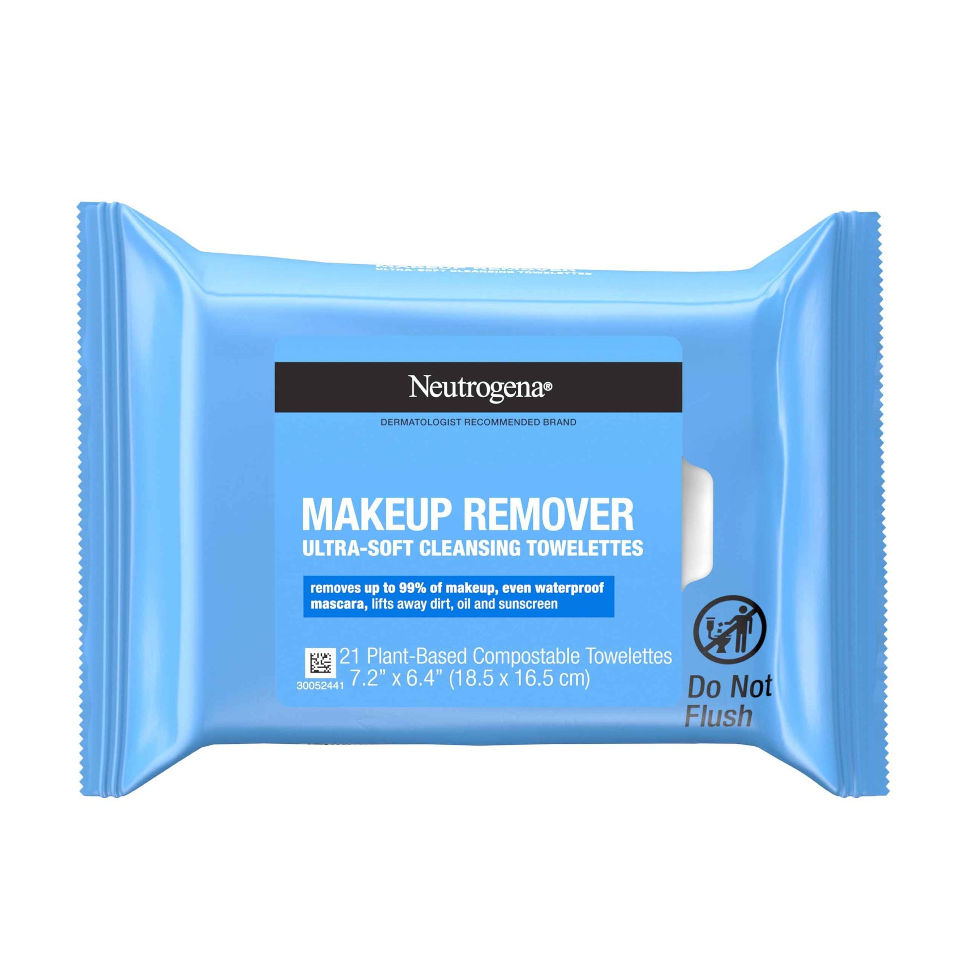 Neutrogena Makeup Remover Wipes, Daily Facial Cleanser Towelettes, Gently Cleanse and Re-move Oil & Waterproof Makeup, Alcohol-Free Makeup Wipes, 21 ct