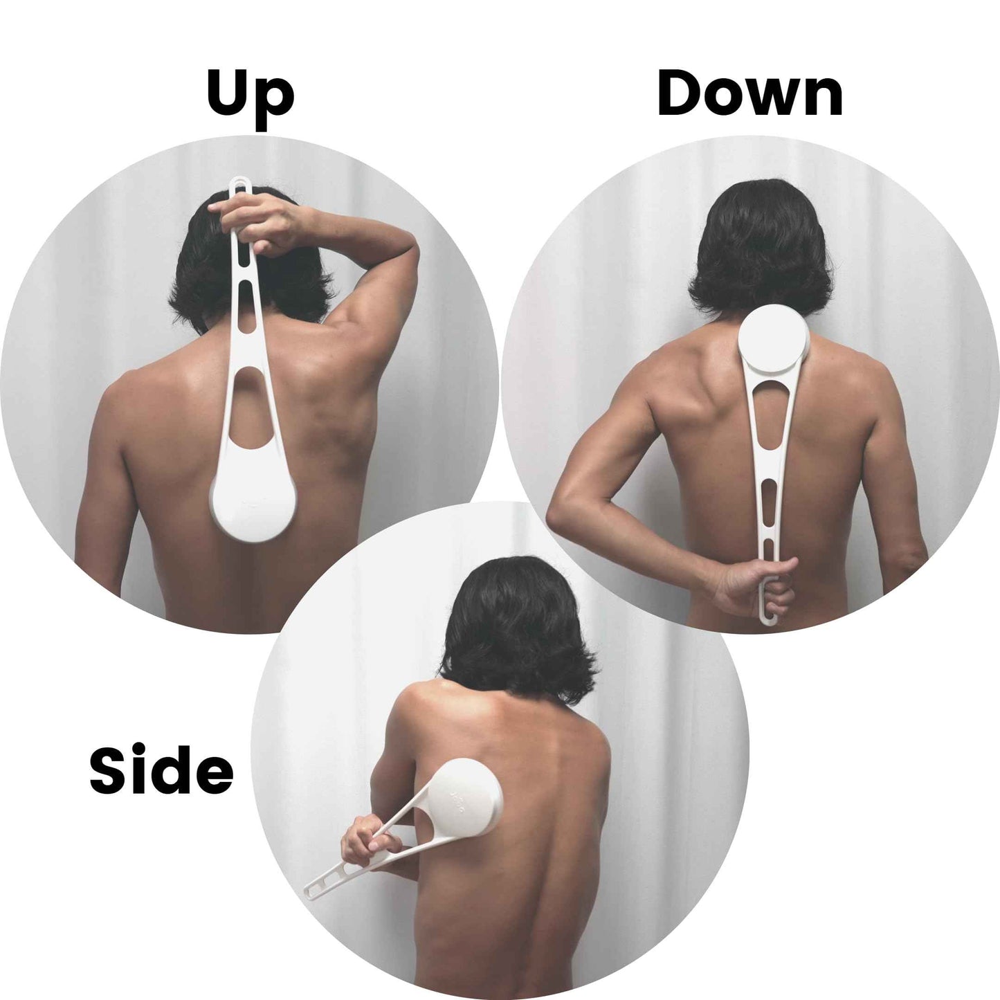 SELYBACK Full Set | 3-in-1 Body & Back Care Tool with Long Handle, Includes Lotion Applicator, Exfoliating Brush & Liquid Treatment Head