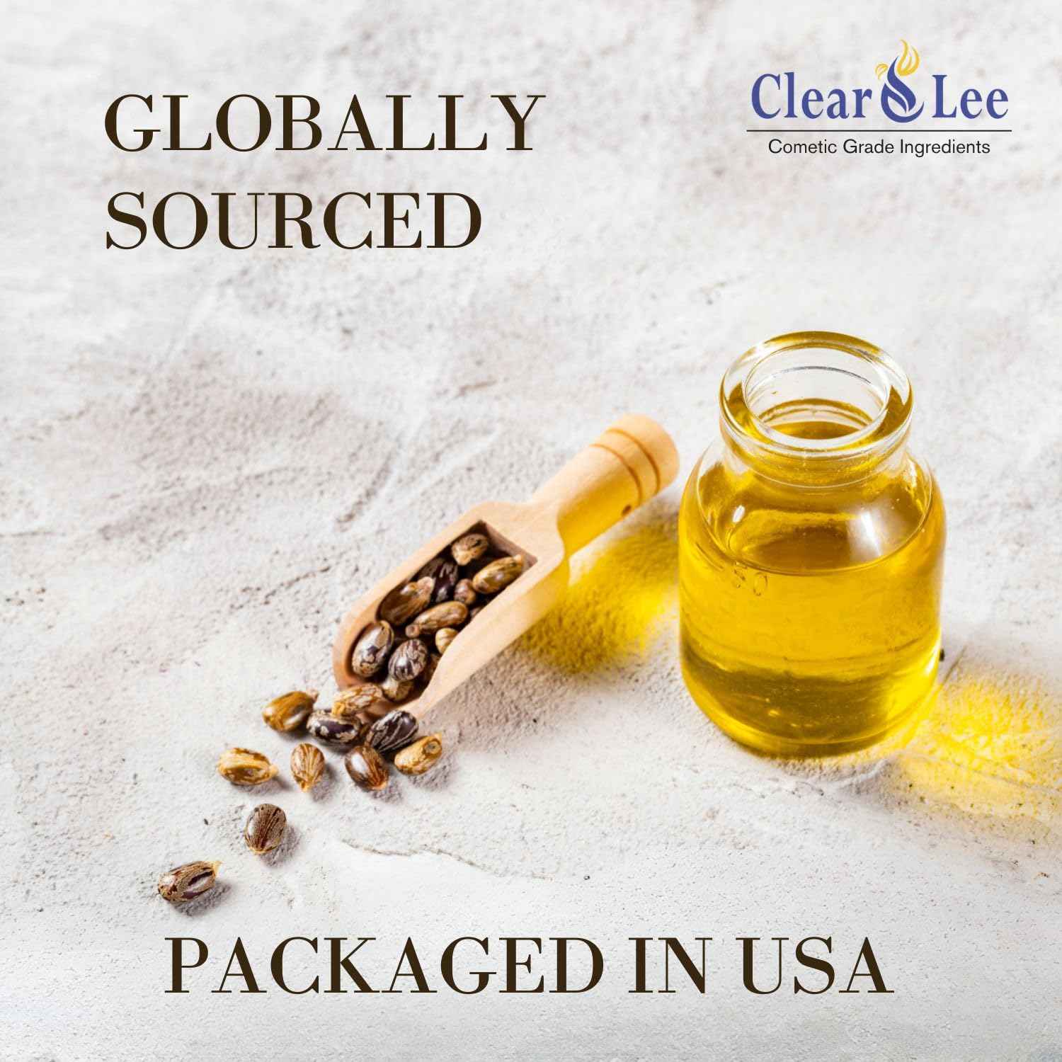 ClearLee Castor Oil - Cosmetic Grade Natural & Pure Oil for Massage, Body, Hair, Skin, Face, Nail, Spa, Aromatherapy Carrier for Essential Oils, Soap Making, Serums & more (64 oz)