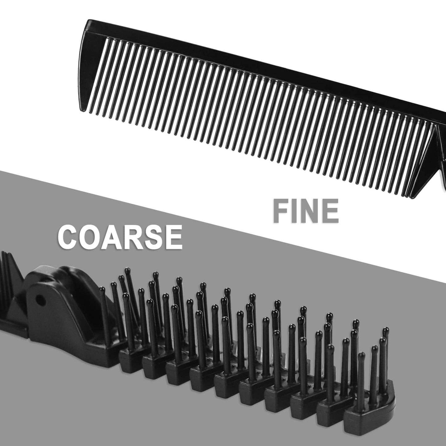 20 Pack Foldable Combs in Bulk Individually Wrapped, Travel Pocket Hair Comb, Folding Hair Brush Double Headed, Brush Comb Styling Tool for Men Women Combs, Black