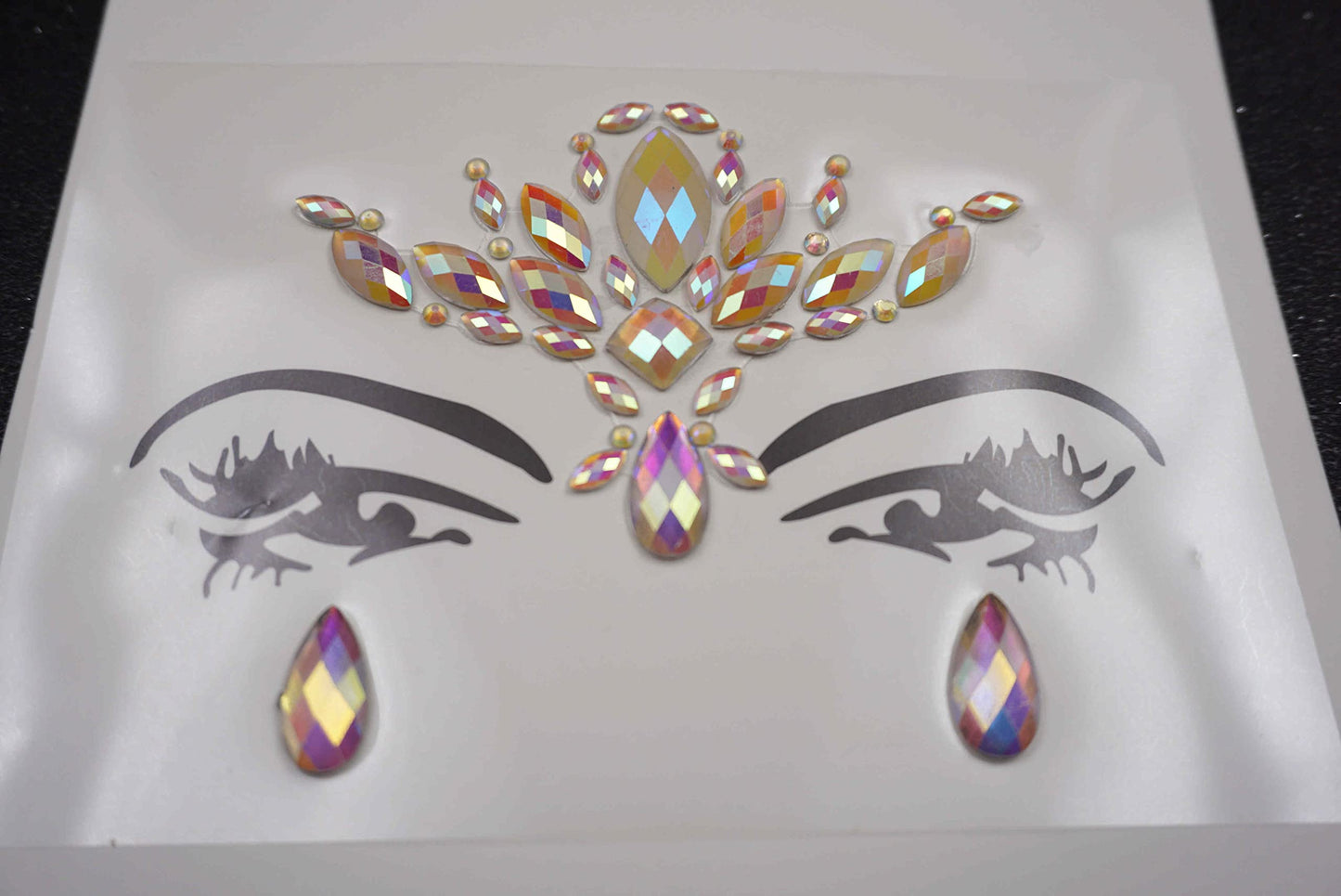 Halloween face Jewels Glow in The Dark face gems Sticker Luminous Festival Face Body Gems Crystals Rhinestone for Rave Music Festival Outfit(tp312 Lotus)