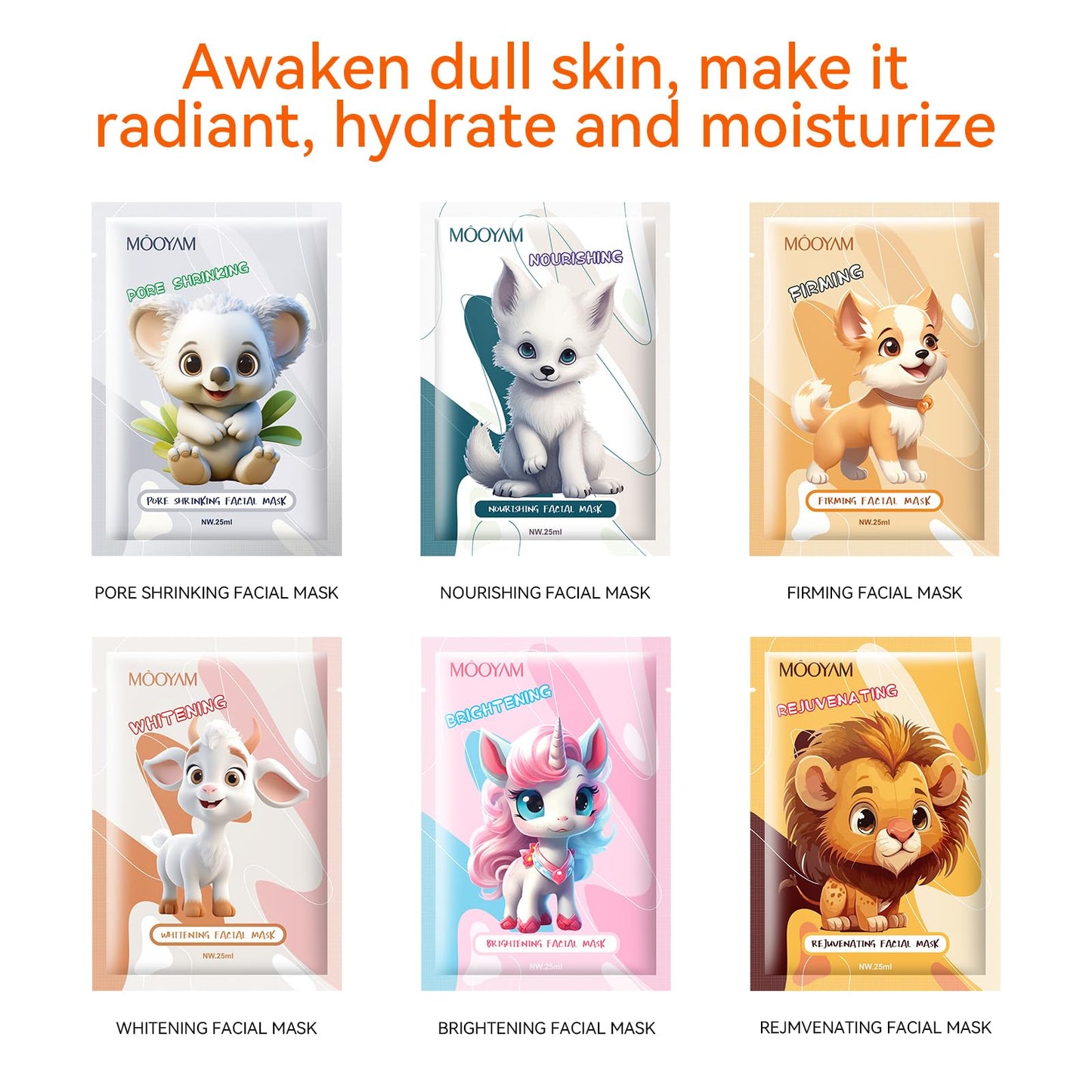 GUOYAOLIFU Face Masks Skincare Luxury Animal Series Face Masks - Natural Ingredients for Glowing Skin - Rejuvenate Your Complexion with Our Unique And Safety Formulas