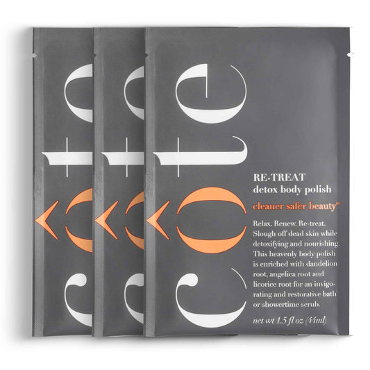 Re-Treat Exfoliating Detox Body Polish Scrub - Dandelion, Liquorice & angelica root Infused with essential oils for Face & Body, Exfoliating Facial 1.5 Fl oz (Pack of 03)