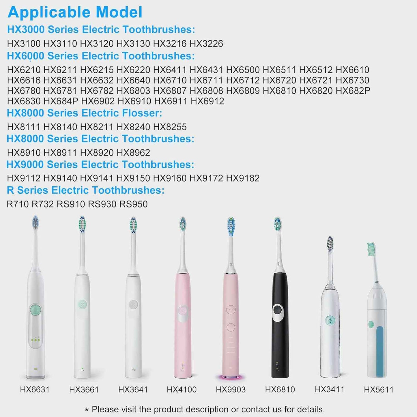 BENSN Charger Base Compatible with Philips Sonicare Electric Toothbrush 4100 5300 5100 1100 2100 3100 6500 7500, 3000 4000 5000 6000 8000 9000 Series, Waterproof Power Cord