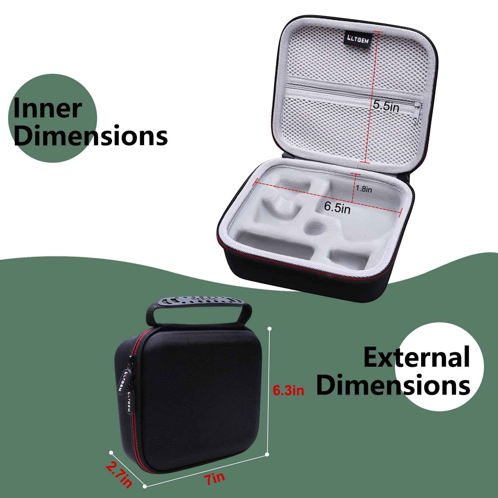 LTGEM EVA Hard Case Compatible with FlexSeries Electric Head Hair Shaver - Travel Protective Carrying Storage Bag (Only Case Sale)