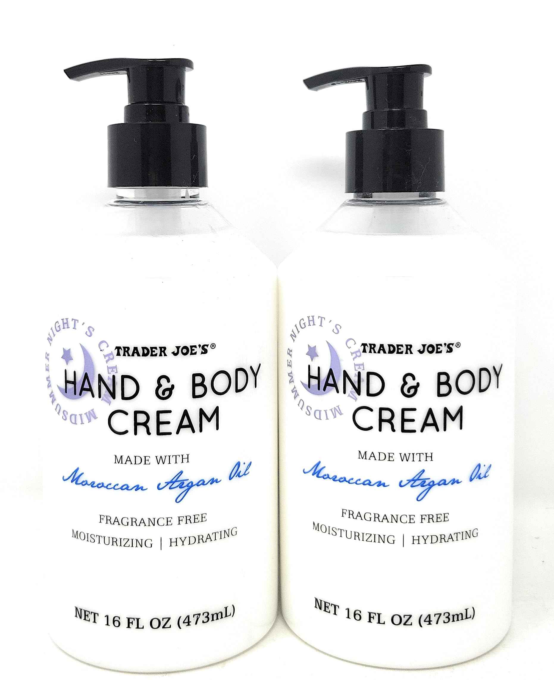 Trader Joe's Midsummer Nights Cream Hand & Body Lotion with Moroccan Argan Oil, Pack of 2