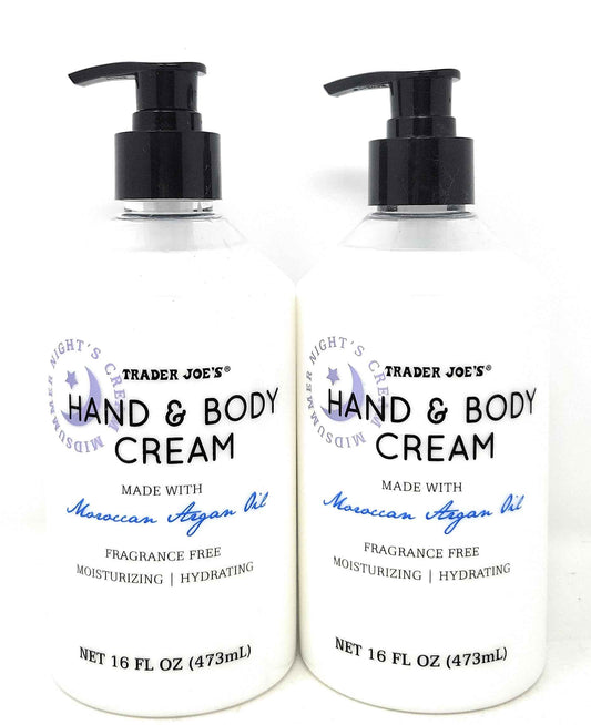 Trader Joe's Midsummer Nights Cream Hand & Body Lotion with Moroccan Argan Oil, Pack of 2