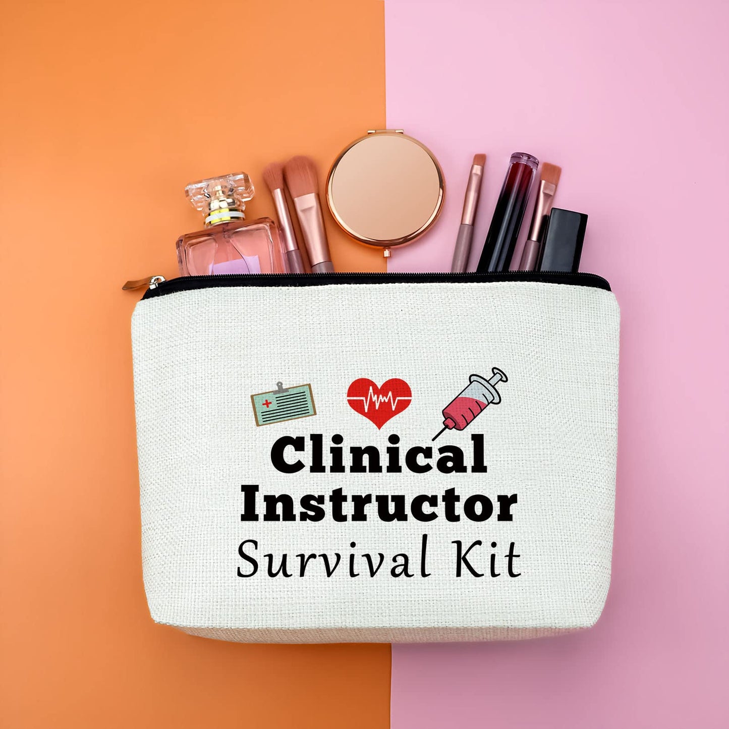 Clinical Instructor Gift Clinical Instructor Appreciation Gift from Student Instructor Makeup Bag Thank You Gifts for Clinical Instructor Preceptor Retirement Graduation Christmas Gift Travel Pouch