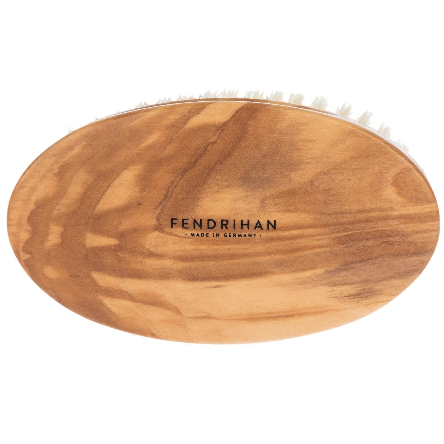 Fendrihan Men's Olivewood Military Hairbrush with EXTRA SOFT Light Bristles - Made in Germany