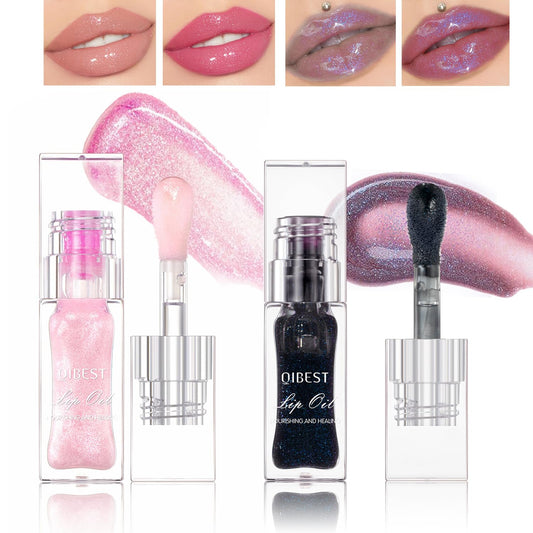 Magic Color Changing Moisturizing Lip Glow Oil, 2024 New Plumping Glitter Color Changing Lip Oil, Hydrating Lip Gloss Lip Balm Nourishing Lip Care Non-sticky Lip Oil