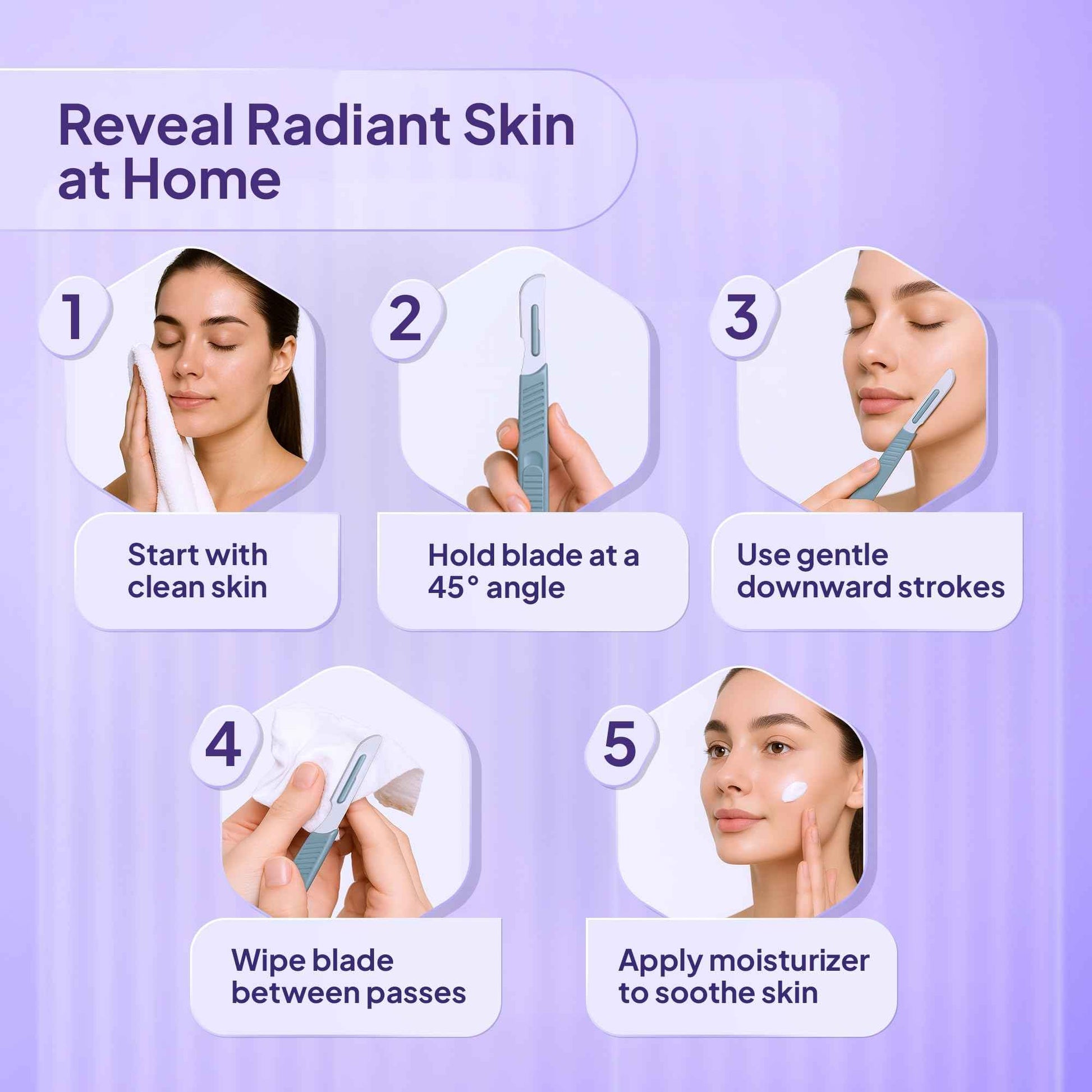 MyMed Disposable 14R Dermaplaning Razors - Pack of 20 Dermaplane Razor for Women Face, Dermaplane Scalpels Dermaplaning Tool for Face