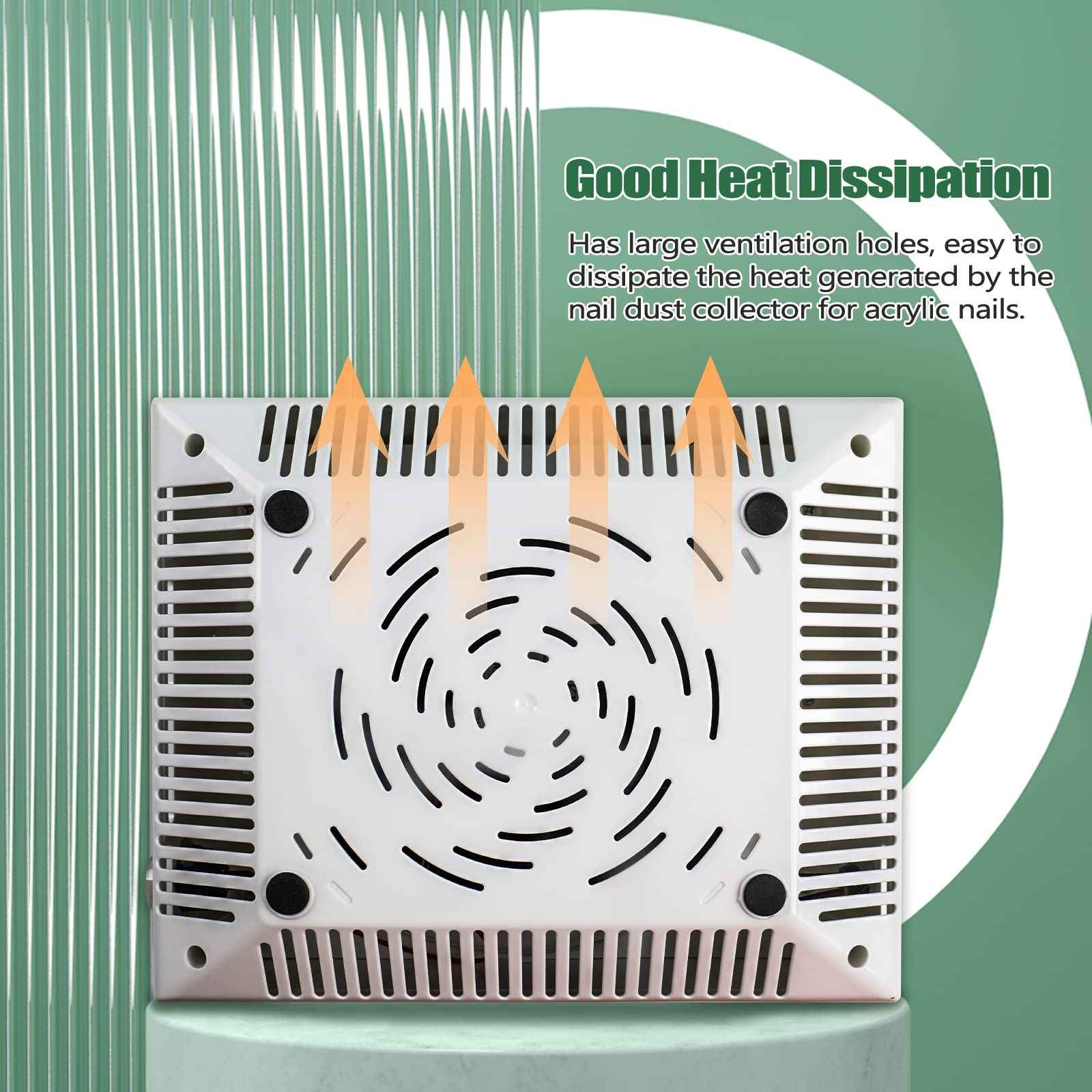 BQAN Nail Dust Collector, 40w Dust Collector Nail Tech Supplies, Dust Extractor with 1 Pc Dust Brush, Vacuum Dust Collector Fan Nail Tech Must Haves