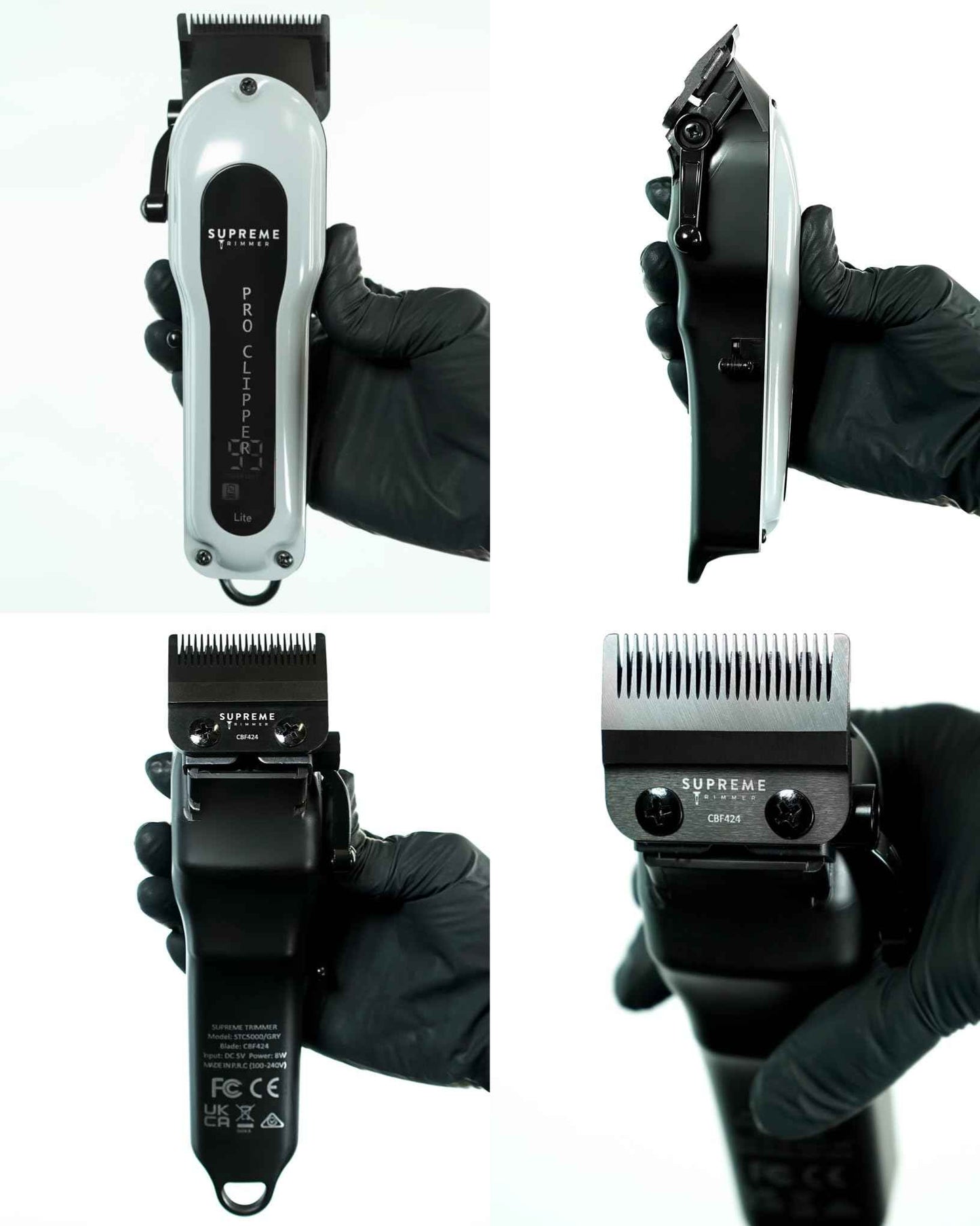 Supreme Trimmer Pro Clipper Lite | 210 Min Run Time Professional Hair Cutting Tool Set + Hair Comb, Scissors & Fade Blade | STC5000