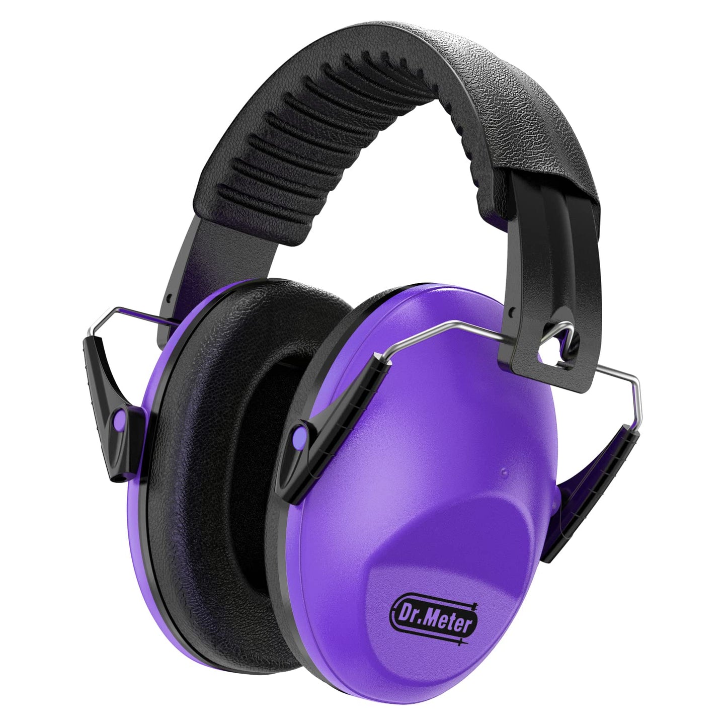 Dr.meter Ear Muffs for Noise Reduction: EM100 SNR27.4 Kids Ear Protection with Adjustable Headband - Kids Noise Cancelling Headphones for Concerts, Football Game, Fireworks and Air Shows - Purple