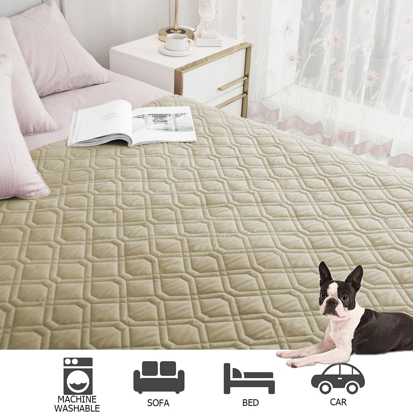 Ameritex Waterproof Dog Bed Cover Pet Blanket for Furniture Bed Couch Sofa Reversible