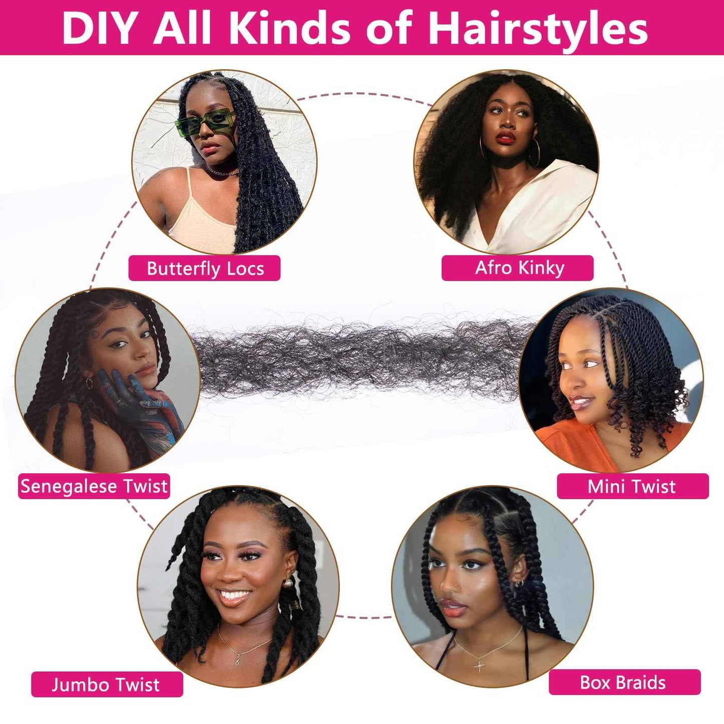 RuiYok 30 Inch Marley Twist Braiding Hair Ombre Brown Marley Hair Crochet Braids 8 Packs Pre-Separated Springy Afro Kinky Twist Hair for Black Women Long Braiding Hair for Crochet Locs Braids T30#