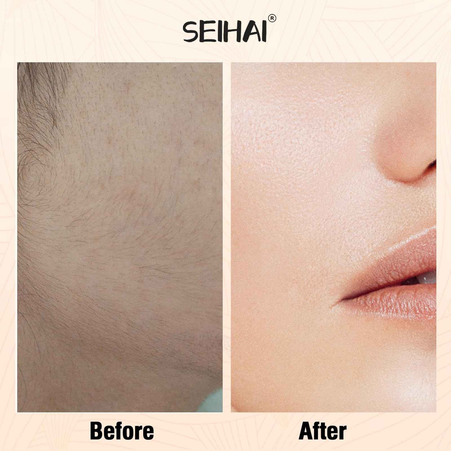 Facial Hair Removal for Women, Electric Painless Rechargeable Facial Hair Remover for Face, Lip, Chin with 2 Replacement Heads