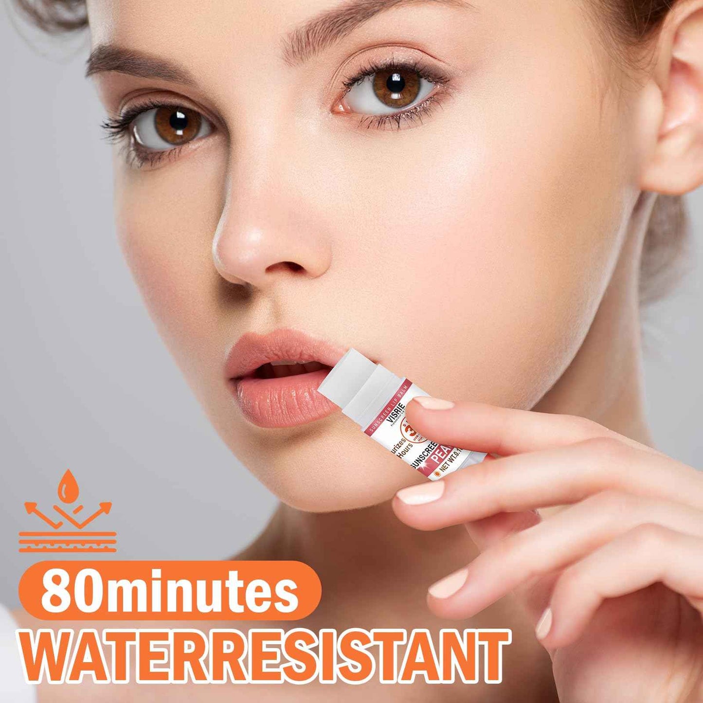 VISRIE SPF 30 Sunscreen Lip Balm, SPF Lip Balm Bulk 60 Count, Broad Spectrum UVA/UVB Lip Sunscreen with Vitamin E and Coconut Oil- 10 Flavors