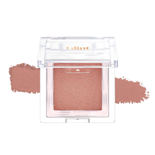 Glint Baked Blush (Burnt Sienna, 0.08oz) - Long-Lasting, All-Day Face Blush Powder for a Natural Look. Korean Skin Care, Korean Makeup. Blendable Color for Eyes, Cheeks & Body.