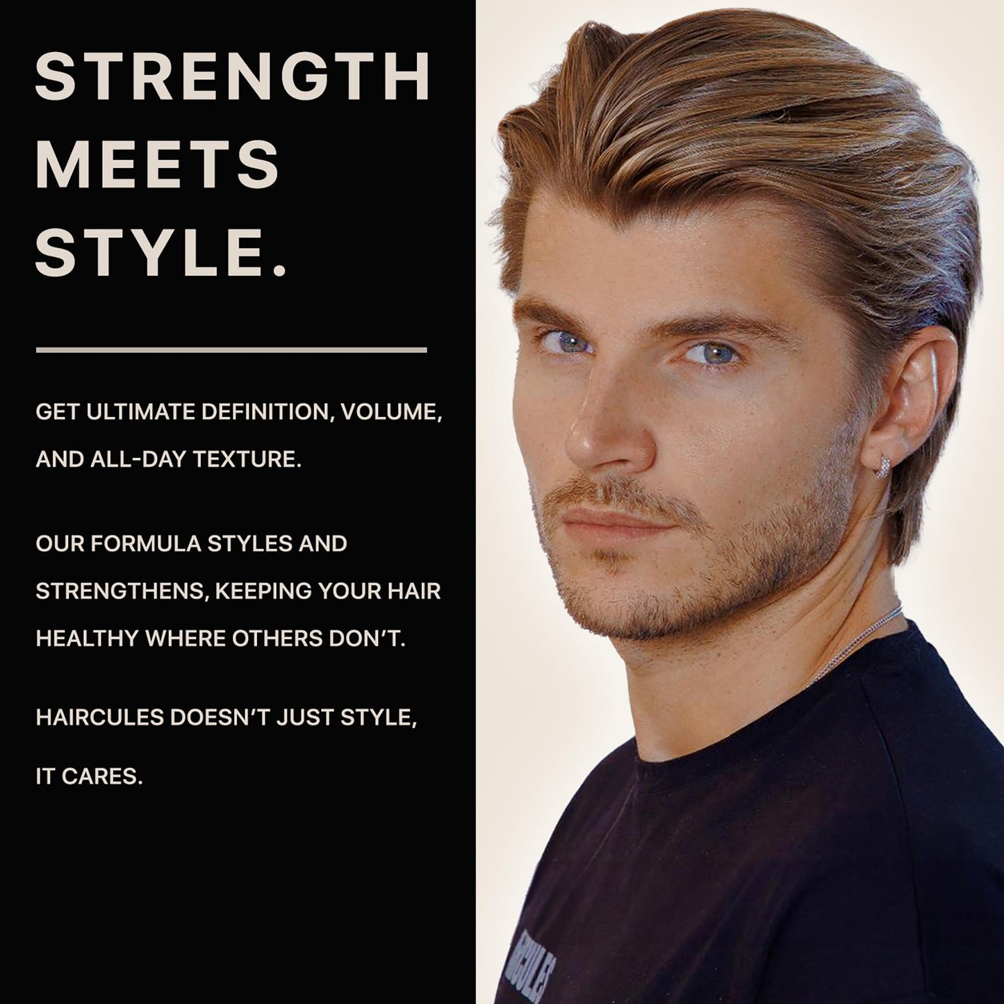 Haircules Matte Hair Paste - Strong Hold, No Shine, Long-Lasting Definition & Texture, Non-Greasy Styling Clay for Men, No Flakes, Works on All Hair Types, Keeps your Hair Healthy