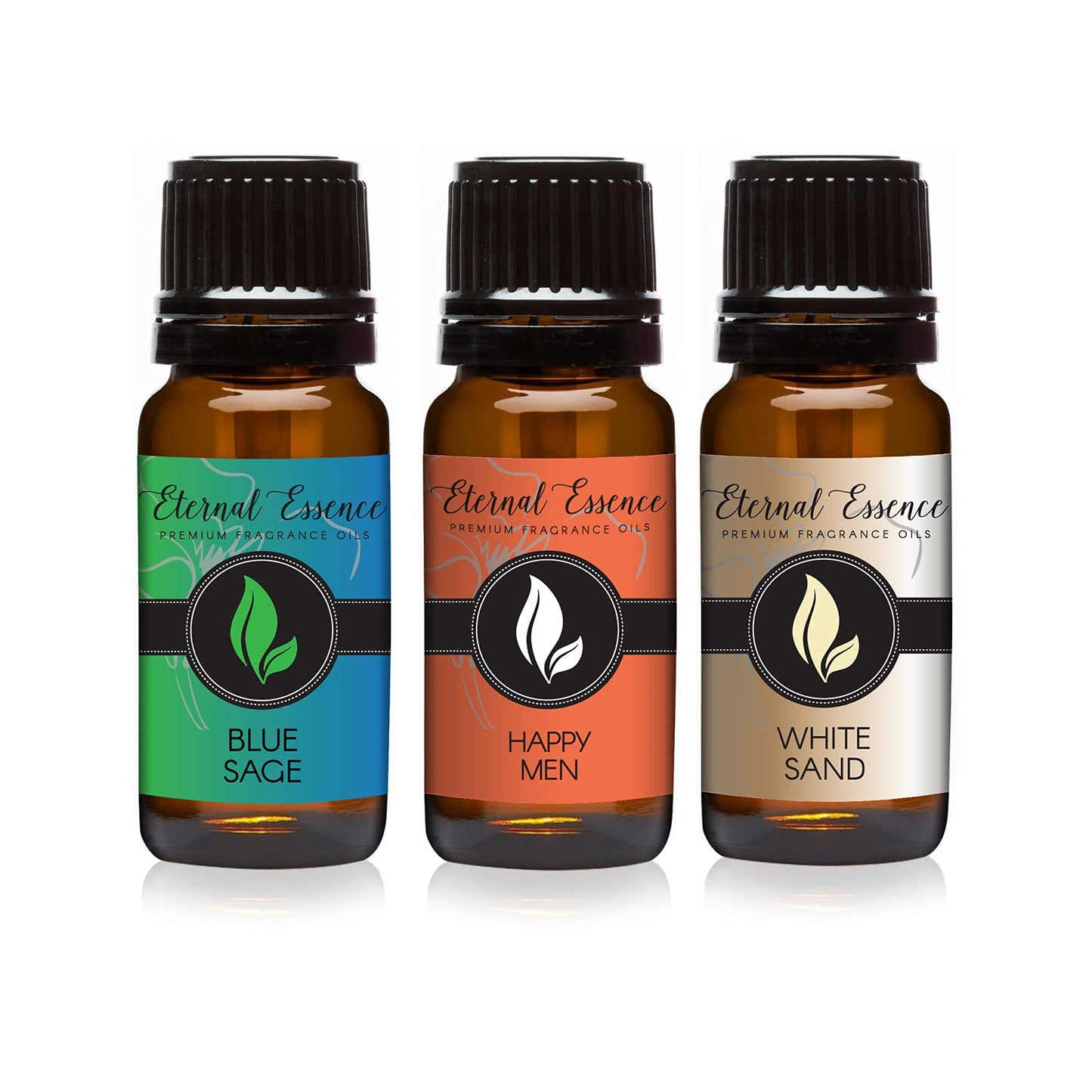 Trio (3) - Blue Sage, Happy Men & White Sand - Premium Fragrance Oil Trio - 10ML