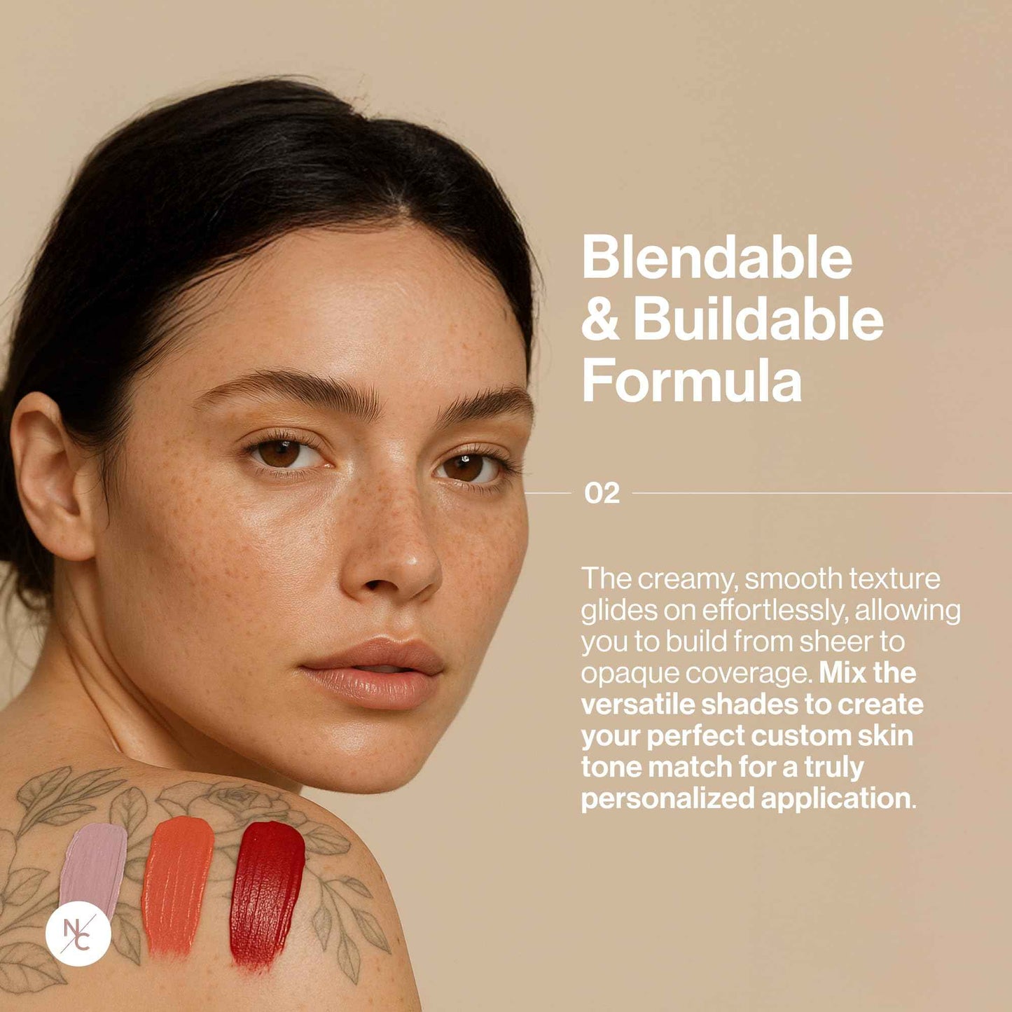 Narrative Cosmetics Tattoo Cover Up Makeup Palette | Quick-Set Waterproof Cream Concealer for Tattoos, Scars & Blemishes | Long-Lasting, Smudge-Proof Formula for All Skin Tones