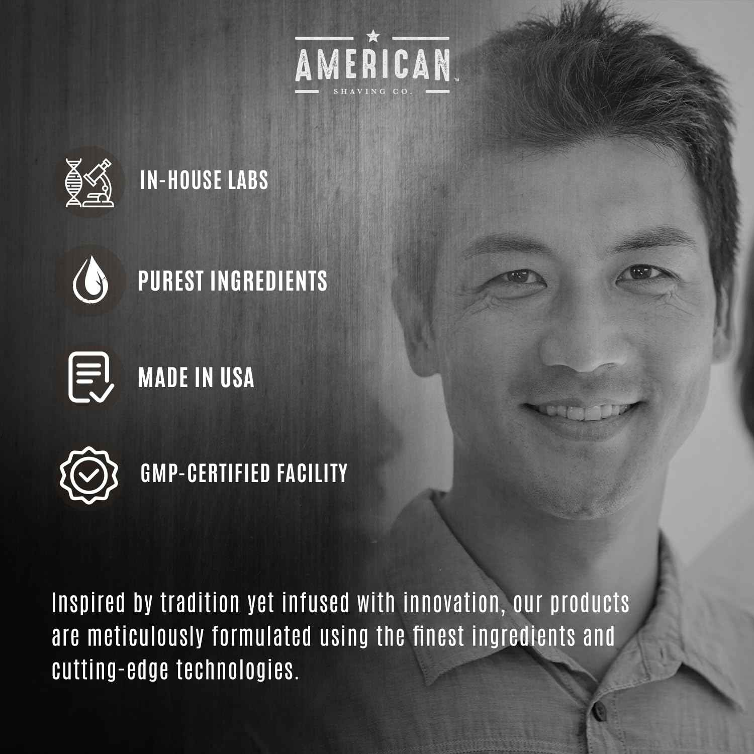 American Shaving Co. Original Scent Shaving Cream For Men 8 Oz, Made in USA, Easy Application, Quality Potent Ingredients, Non-GMO, GMP Certified, Cruelty-Free Products