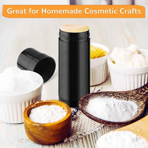 8 Pcs 60ml/2oz Plastic Deodorant Containers Empty Filling Stick Tube Deodorant Bottles for DIY Cosmetic Lotion Bar Sunscreen Lip Balm Crayon - Black