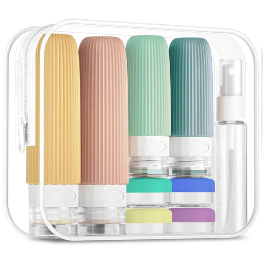 ZVAIS 16 Pack Travel Bottles for Toiletries Set, TSA Approved Leak Proof Silicone Travel Bottles for Toiletries, Refillable Travel Bottle for Conditioner and Shampoo Lotion & Body Wash Accessories