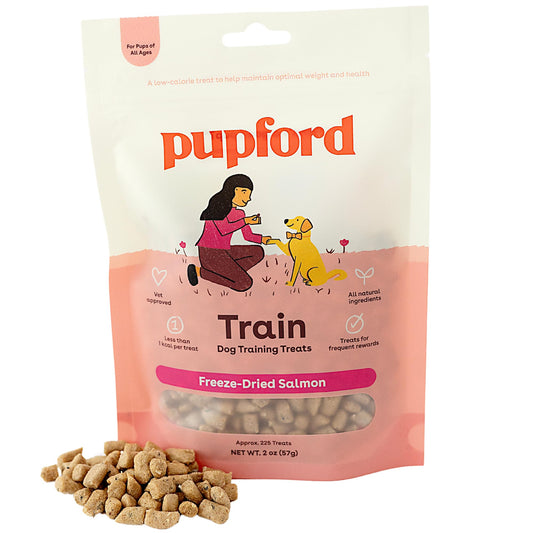 Pupford Freeze Dried Training Treats for Dogs & Puppies, 225+ Two Ingredient Bites (Salmon, 2 oz)