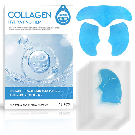 Soluble Collagen Face Mask, Anti-Aging Collagen Face Mask for Boosting Skin Elasticity, Anti Wrinkle Patches to Reduce Fine Wrinkles & Frown, Forehead Wrinkle Patches, 18pcs