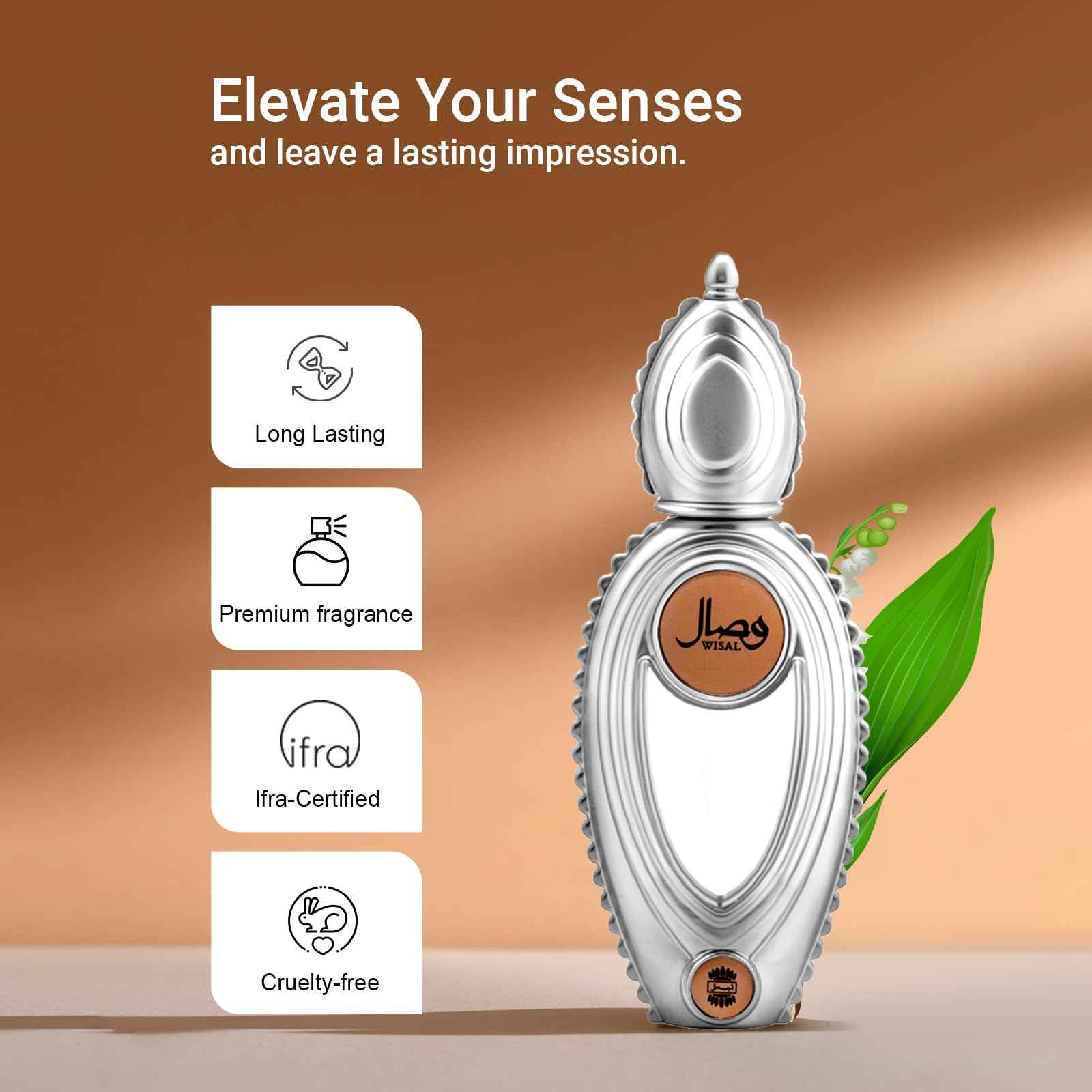 Ajmal Wisal Eau de Parfum for Women – 1.7 oz | Long Lasting Arabic Perfume | Fruity, Spicy, Woody Scent | Elegant Everyday Fragrance | Made in Dubai | Middle Eastern Luxury Perfume