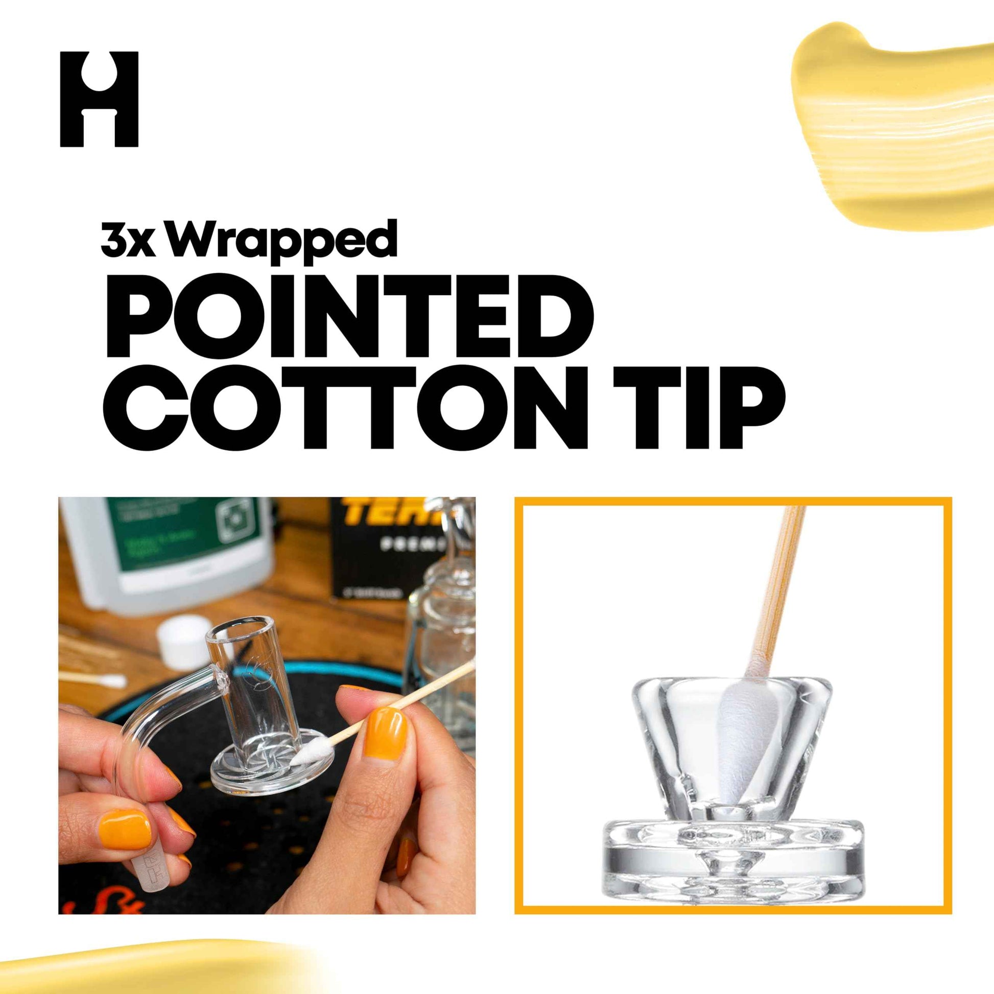 TerpTitans Original – Bamboo Cotton Swabs | Dual-Tip: Spiral for Maximum Absorption & Fine Point for Pinpoint Precision | Extra Strong, Lint-Free | 200 Count Box (800)