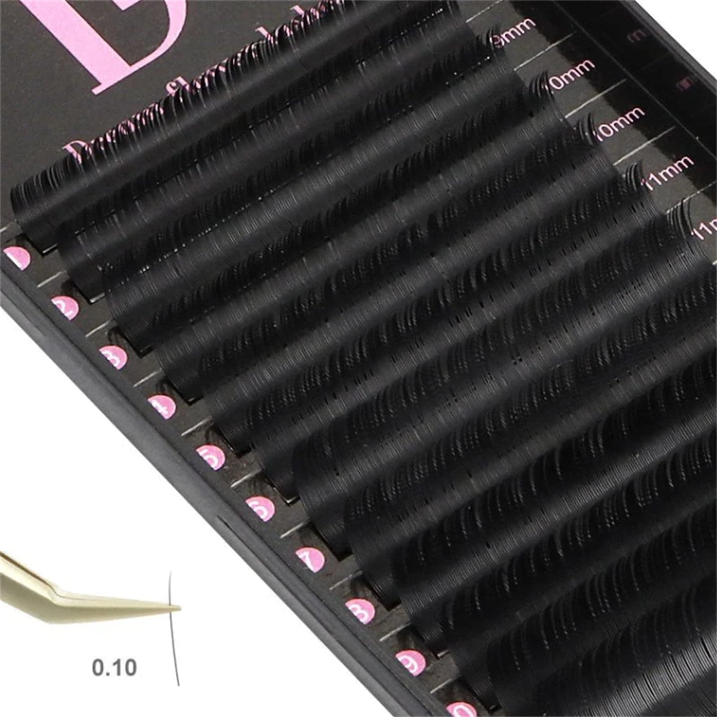 Classic Lash Extensions, 0.10D-Mix8-15mm Eyelash Extension Matte Black Individual Eyelashes Single Lash Extensions