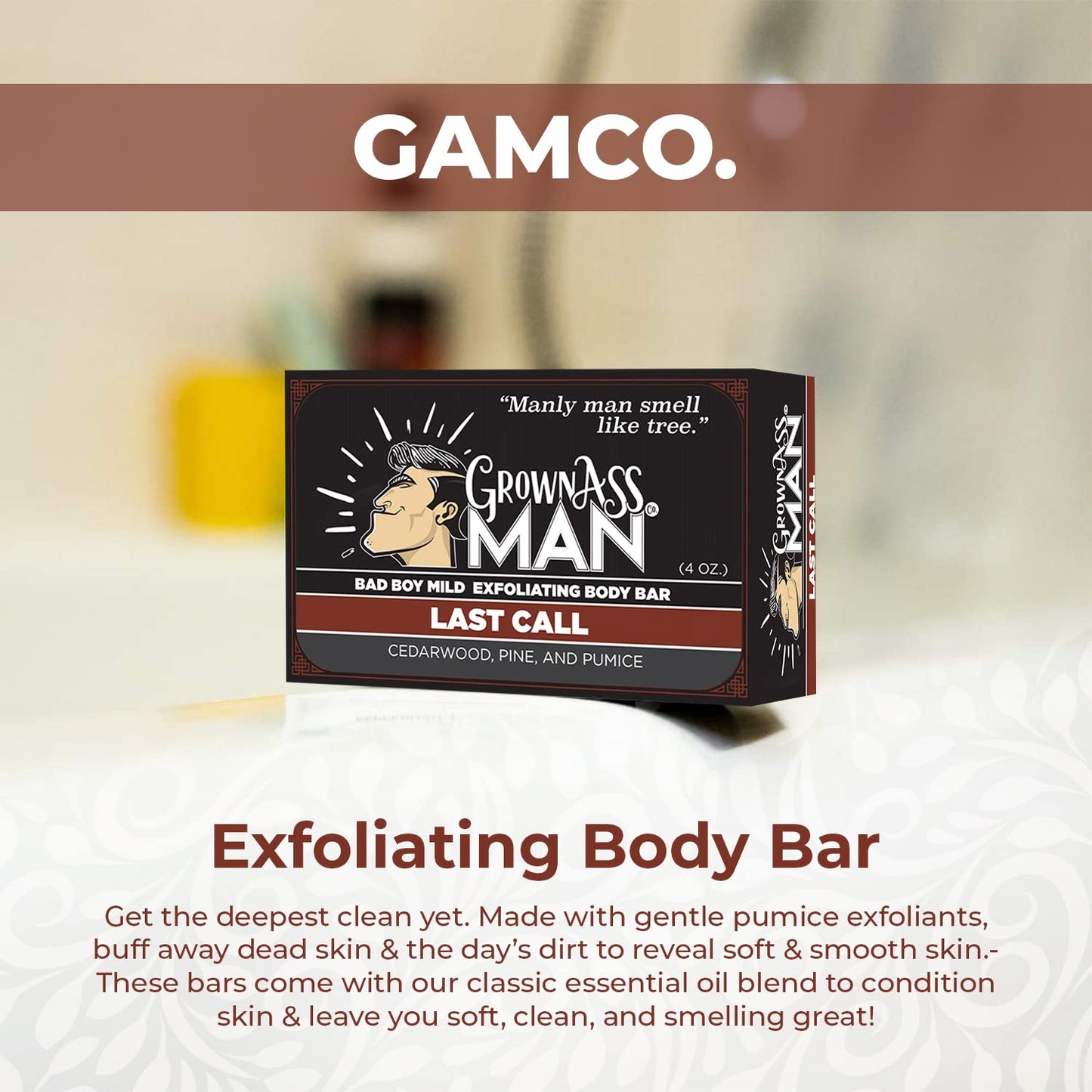 Grown Ass Man Co. Body Bars (Last Call (Mild Exfoliant), 3-Pack)