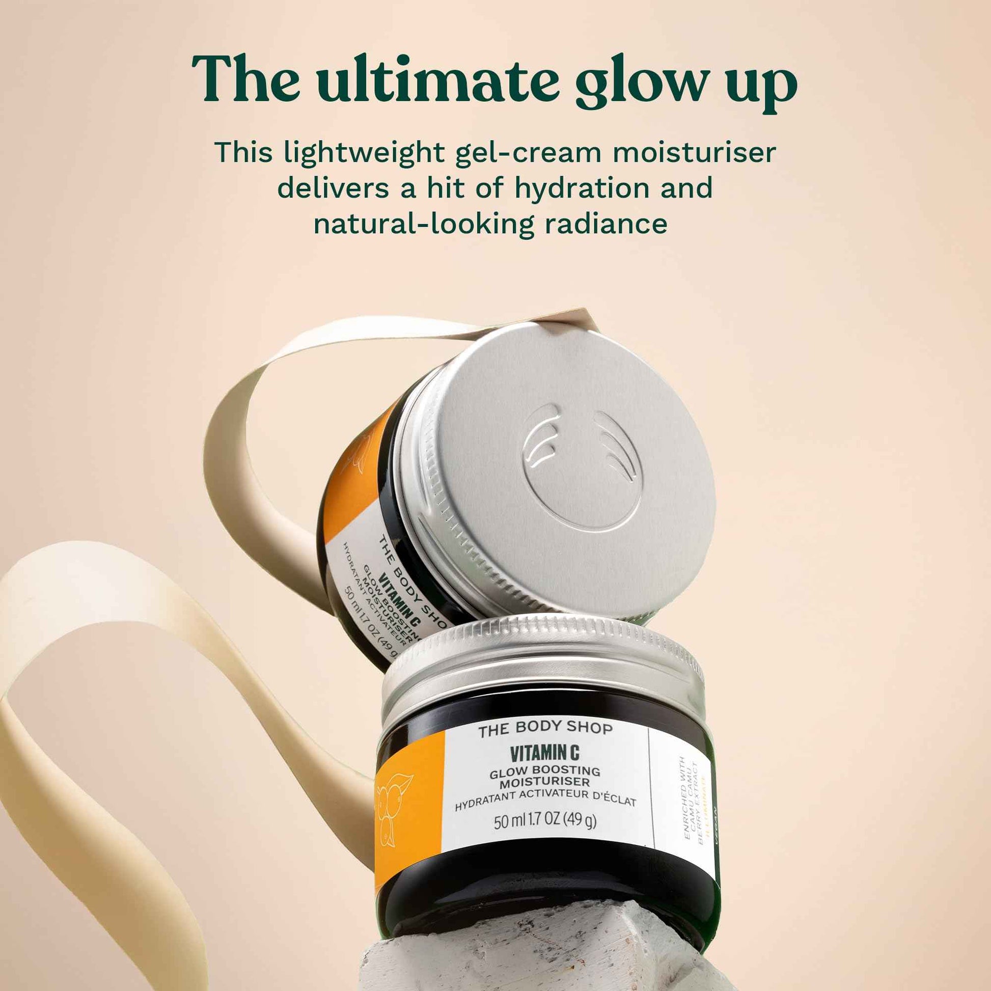 The Body Shop Glow Boost Moisturizer – Soothes and Smooths for Skin that Glows – Vegan – 50ml