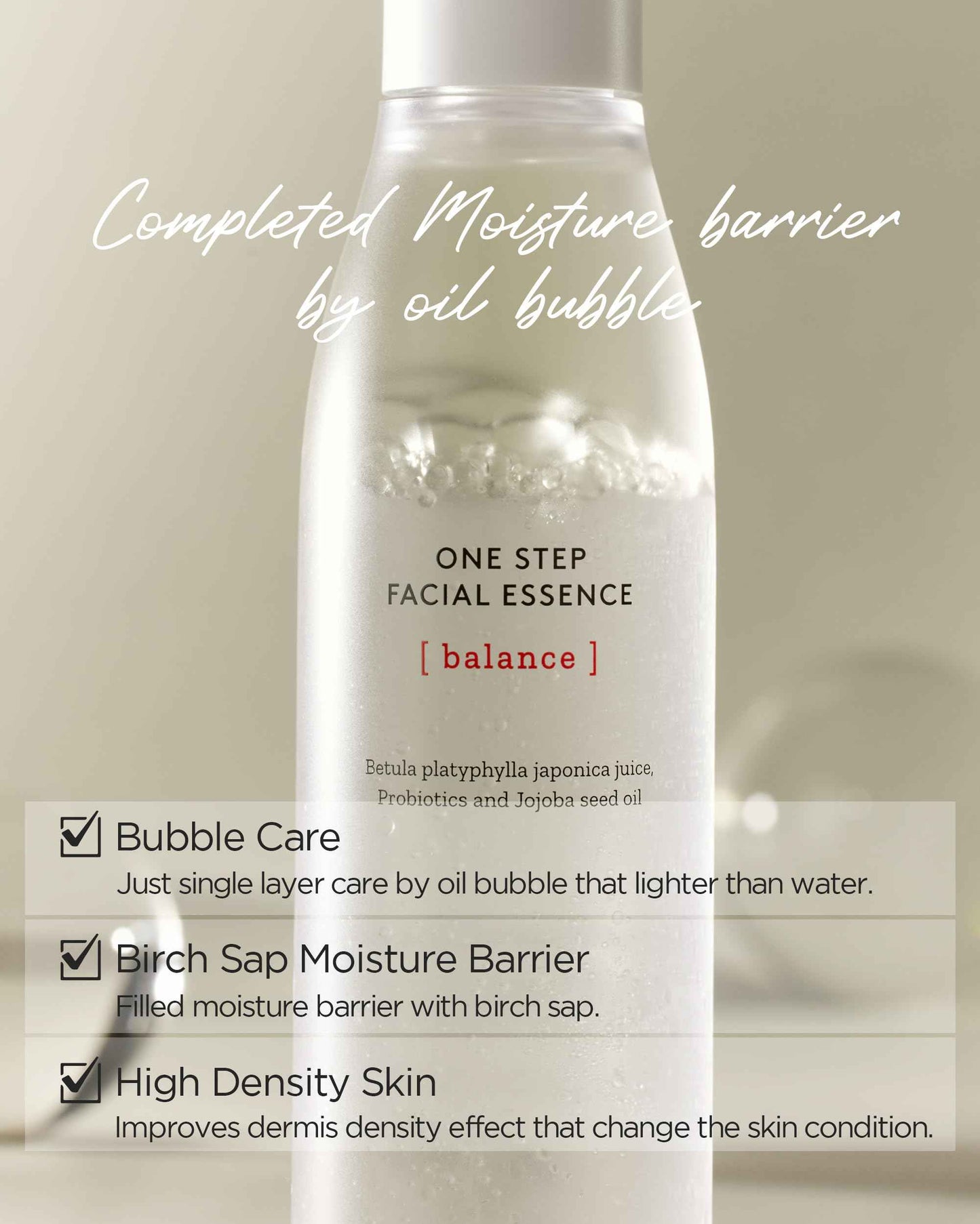HYGGEE Onestep Facial Essence - Bi-Phase Hydrating Korean Toner with Birch Sap and Probiotics - Water and Oil Essence, 3.9 fl.oz.