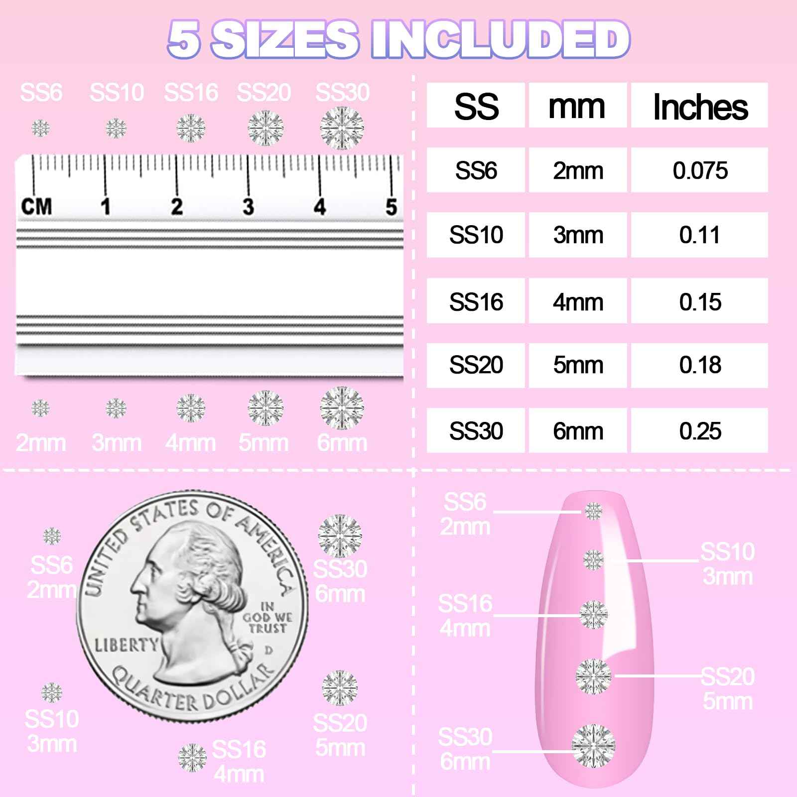 30000+Pcs Resin Jelly Rhinestones for Bedazzling, Gold AB 2-6mm Bedazzler Flatback Gems Kit with 3Pcs 10ml B7000 Jewelry Glue, for Clothing Crafts Tumblers Shoes Book Nail Art