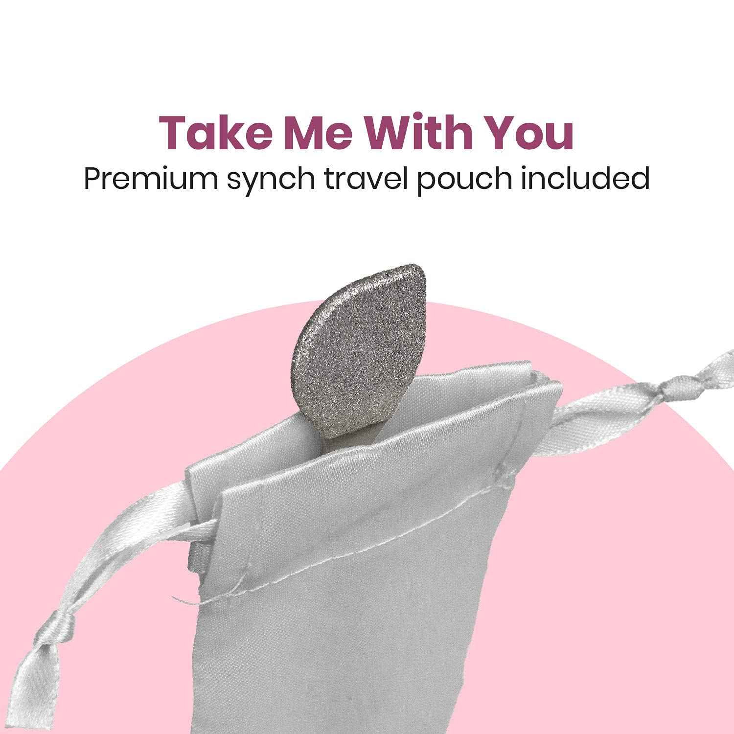 Lindo Beauty Buffer - Microdermabrasion Tool, Diamond Infused, Embedded Silicone Lip Scrubber, For Smooth Skin, Radiant Complexion, Travel Pouch Included (Beauty Buffer with Silicone Lip Scrubber)