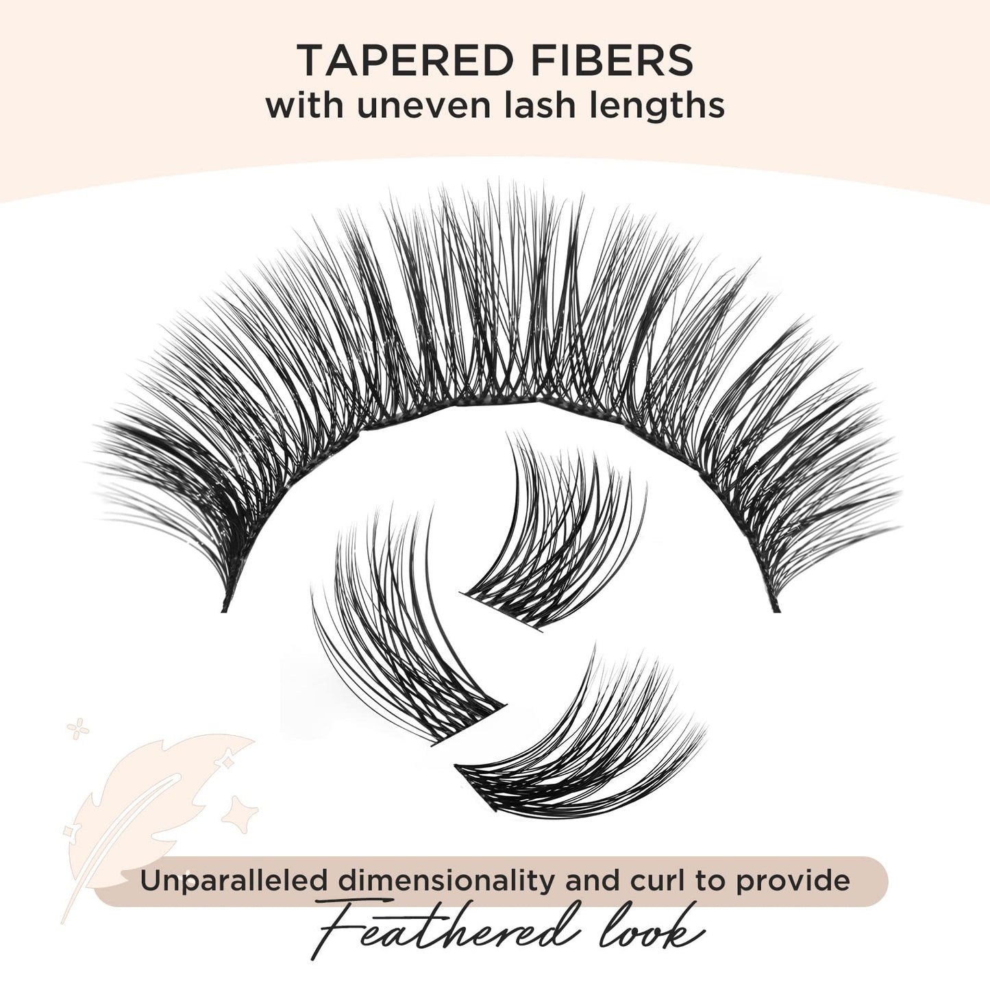 LASHVIEW Lash Clusters,Oversized Packaging DIY Eyelash Extensions Volume Individual Lashes Eyelash Clusters Extensions Wispy Lashes Cluster DIY at Home(Style 56D,D-10-16mix)