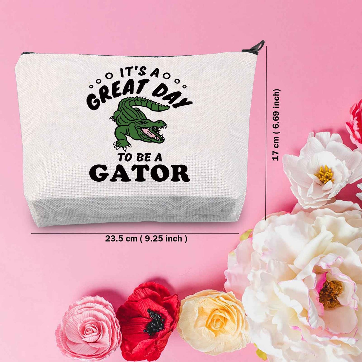 TSOTMO Gator Gift Alligator Gift Gator Cosmetic Bag for Alligator Lovers Animal Lovers Gift Crocodile Zoo Gift