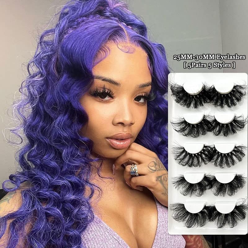 Lavishairs 5D Mink Lashes 25mm Fluffy False Eyelashes