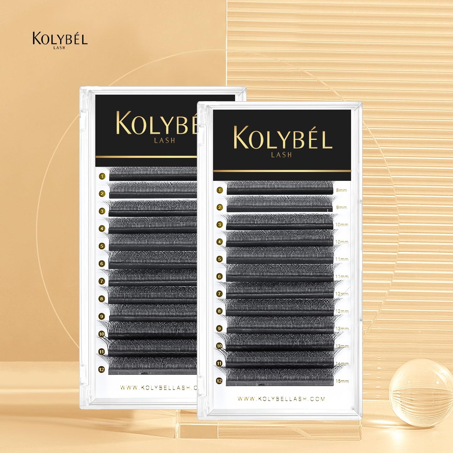 Kolybel W Eyelash Extension 6D Volume Premade Fan Lashes 0.07 D Curl 8-15mm Faux Mink Matte Black W Shaped Tips Soft Lightweight Lashes Supplies(6D-0.07-D-8-15mm)