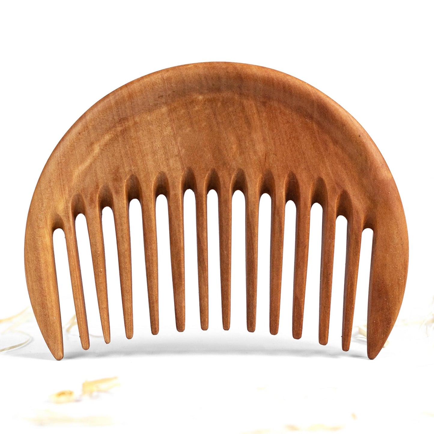 Handmade Wooden Hair Comb for Women Natural Wood Hair Care Scalp Massager Eco-Friendly Wooden Comb Wide Tooth Perfect for use with Balms and Oils Wood Gifts Wooden Comb for Long Hair Pear Comb (Moon)