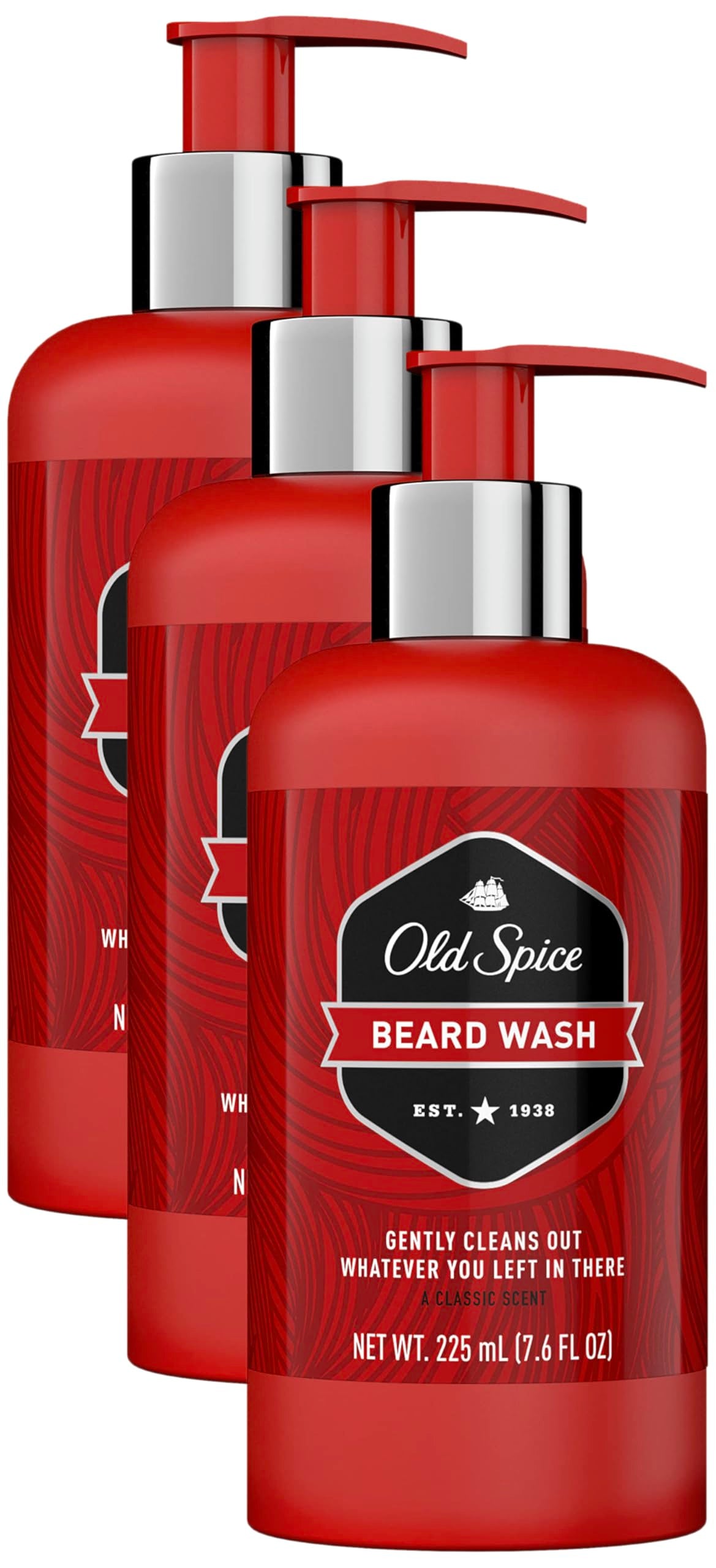 Old Spice, Beard Wash, Shampoo for Men, 7.6 fl oz (Pack of 3)