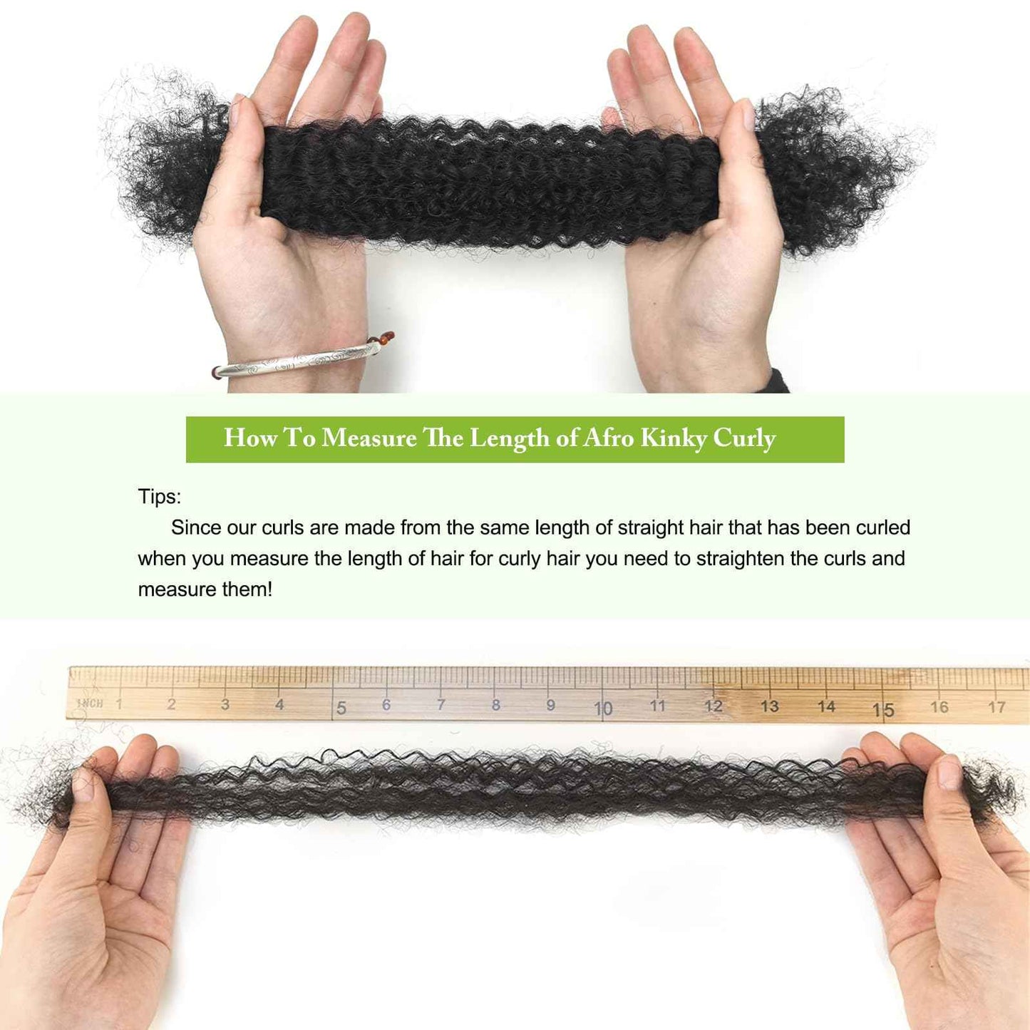 16 Inch Afro Kinkys Bulk Human Hair Kinky Curly Braiding Hair for Mini Twist 50g/Pack Natural Black 4C Dreadlock Extensions for Permanent Sister Locs/Mini Twists/Braids/Repair Can Dye and Bleach