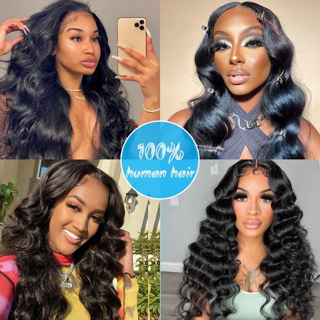 Cirvty 12A Human Hair Bundles Brazilian Body Wave Hair Bundles 20 22 24 Inch 100% Unprocessed Virgin Weave 3 Bundles Human Hair Body Wave Deals Natural Black